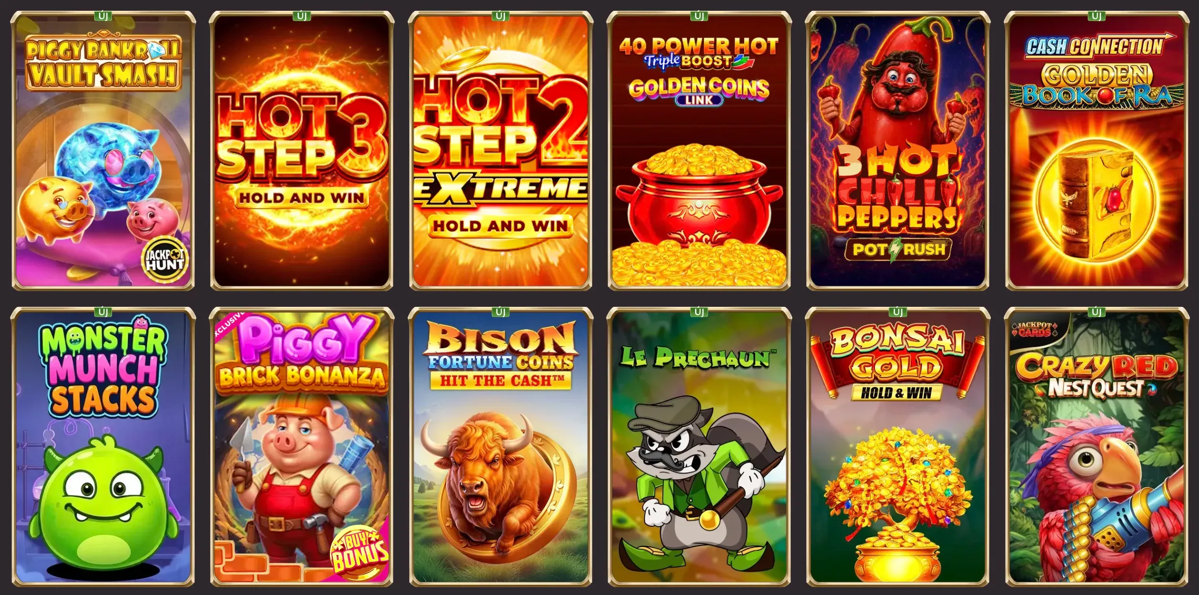 Játékgyűjtemény a Vicibet casino